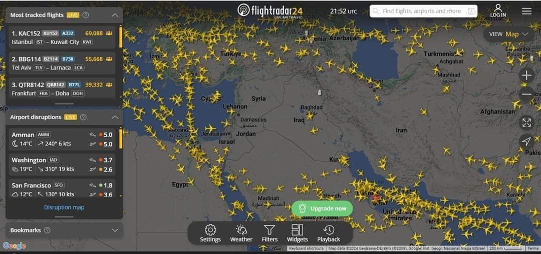ارتفاع كبير في عدد الرحلات الجوية عبر المجال الجوي المصري بعد إغلاق مجالات جوية في المنطقة