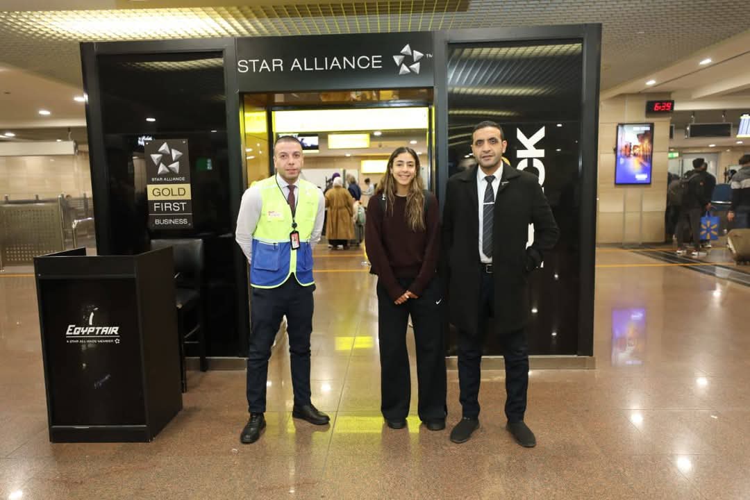 هانيا الحمامي تعود إلى أرض الوطن متوجةً بلقب بطولة جي بي مورجان للاسكواش