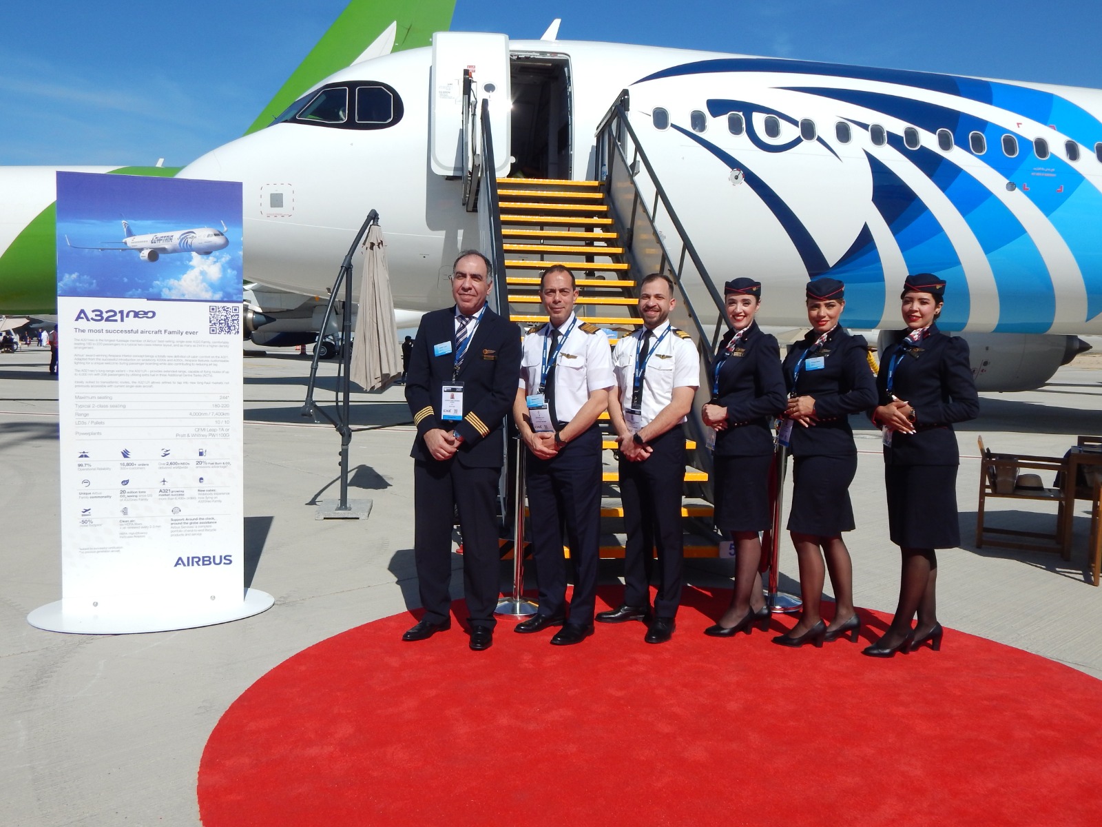 Dubai AirShow.. مصر للطيران تشارك بأحدث طائراتها في العرض الثابت