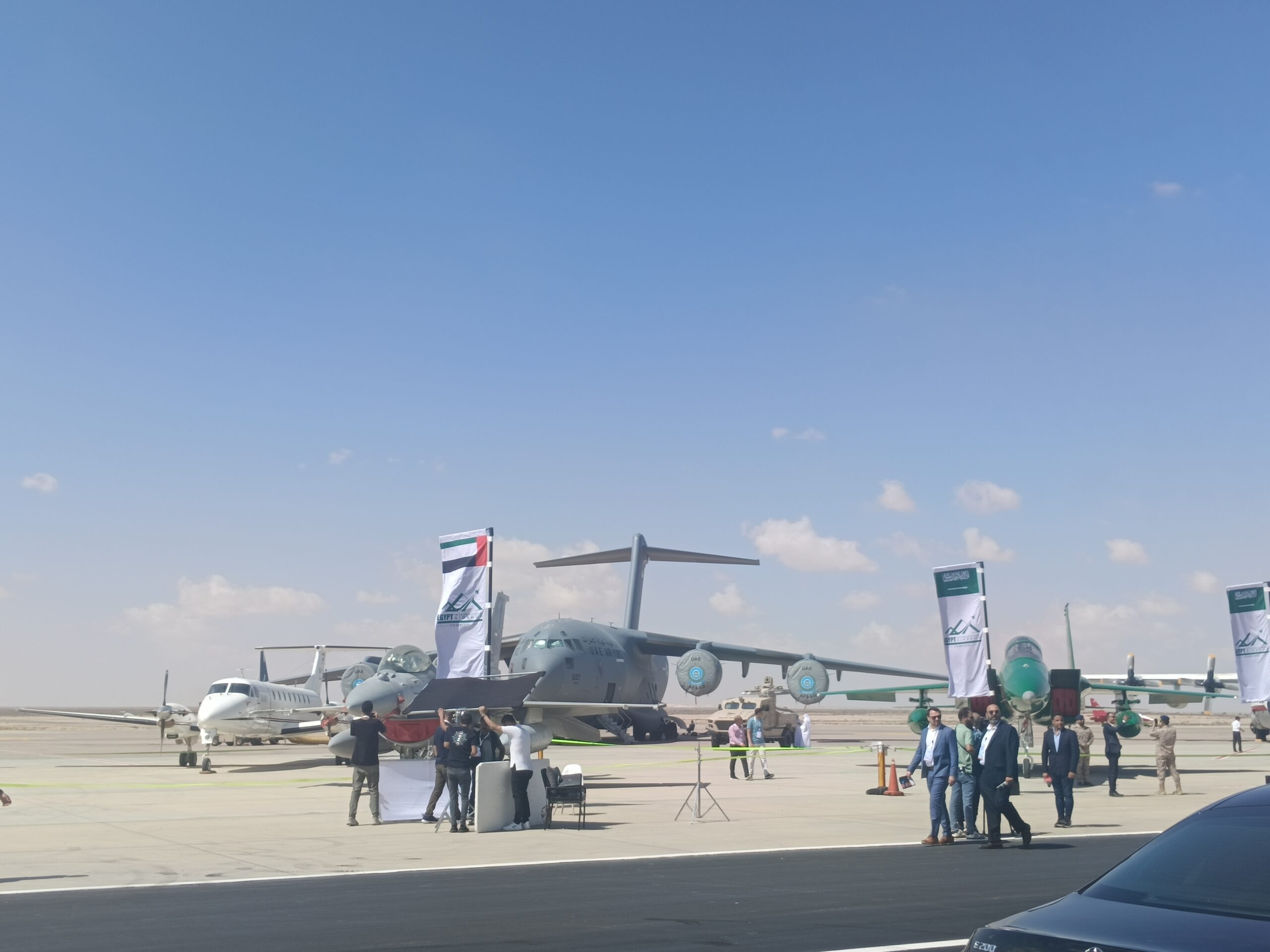 انطلاق فعاليات اليوم الثاني من معرض مصر الدولي للطيران والفضاء بمشاركة عالمية واسعة بمطار العلمين