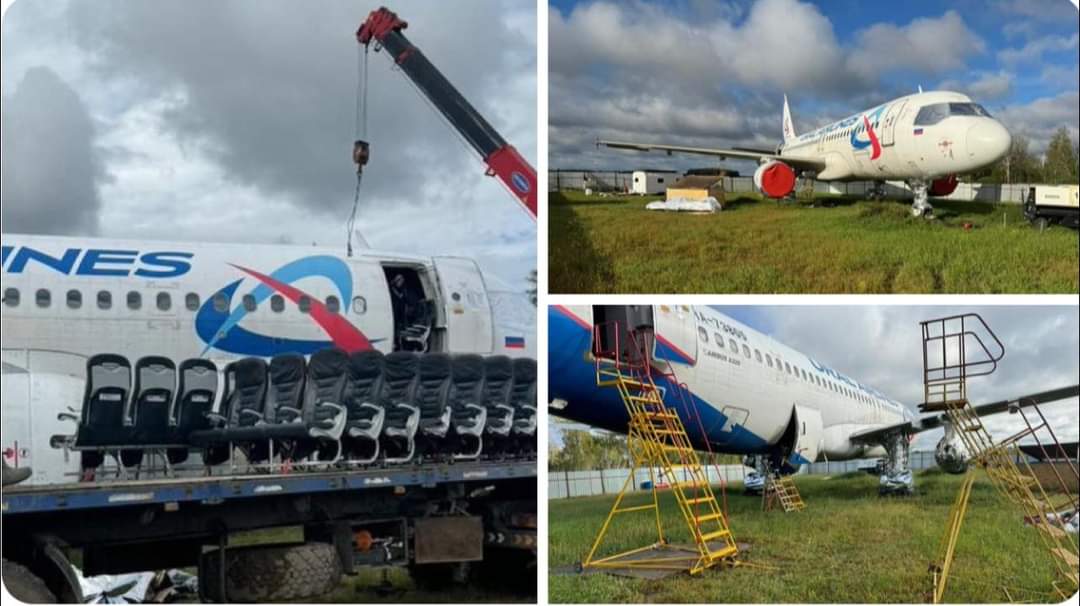 الخطوط الجوية أورال تبدأ في تفكيك طائرة A320 بعد هبوط اضطراري في حقل قمح